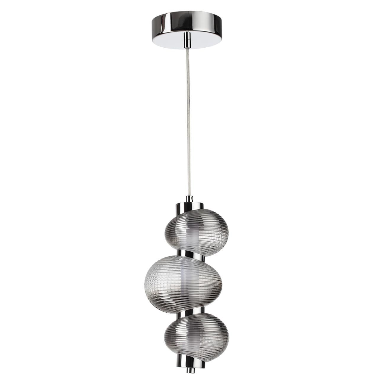 Odeon Light 5096/12L L-VISION ODL25 419 хром/дымчатый градиент/металл/стекло Подвес LED 12W 4000K 1492Лм BRUCO фото
