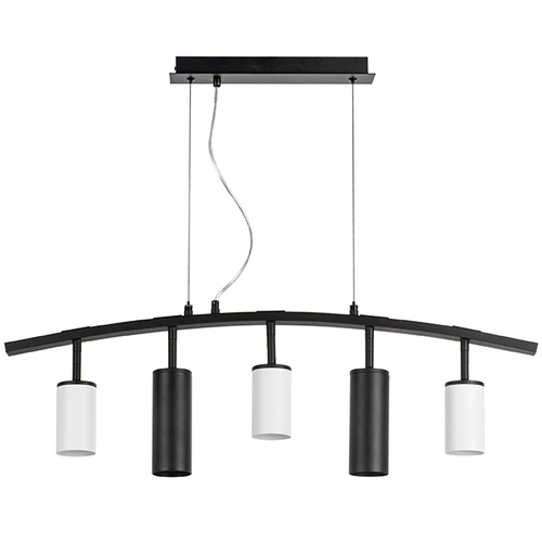 Lightstar LR735363872 Люстра RULLO 5х50W GU10 ЧЕРНЫЙ/БЕЛЫЙ (571735+214436-3+214487-2), шт фото