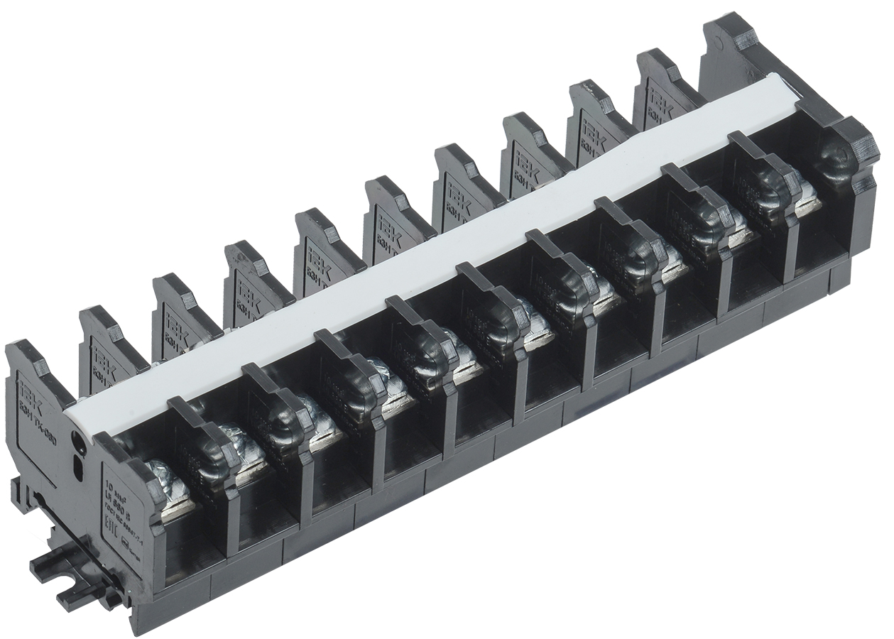 IEK Клеммная колодка 206мм 10 4-10мм² 60А 660В черный (ИЭК) фото