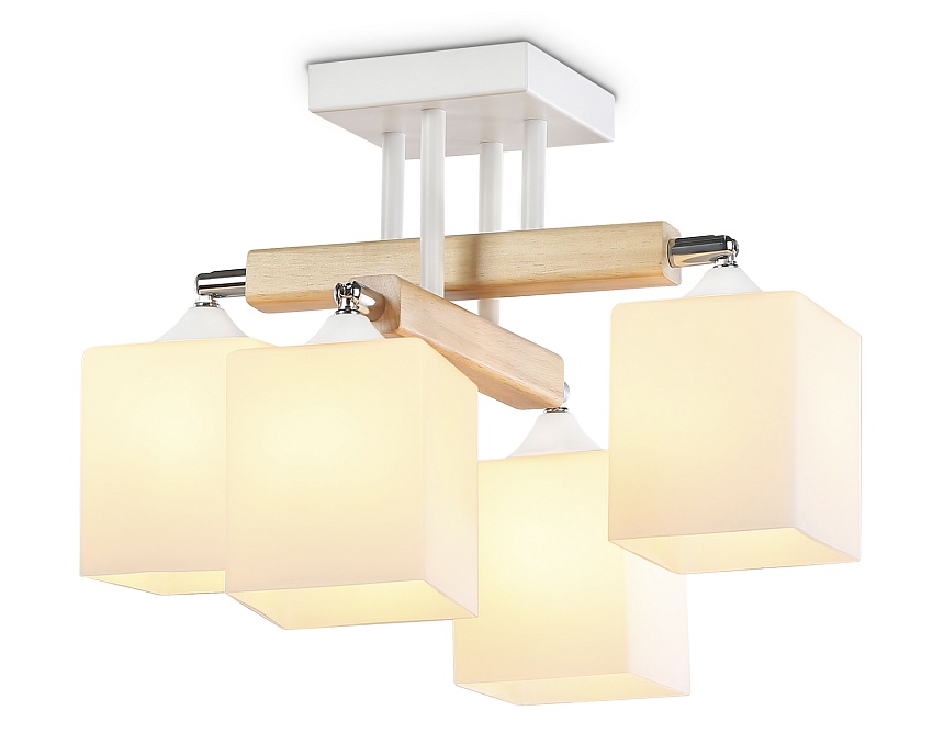 Ambrella Подвесная люстра TR9512/4 WH/CH/FR белый/хром/белый матовый E27*4 max 40W D567*266 фото