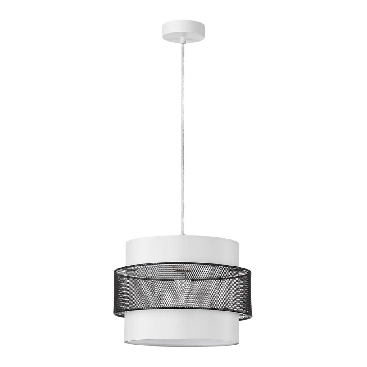 Lumion 8002/1A MODERNI LN24 белый, черный металл/металл, текстиль Подвес Е27 60W 220V ANIMAISA фото