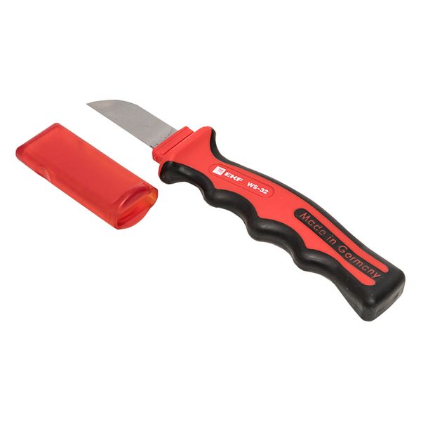 EKF Нож для снятия изоляции с прямым лезвием 1000V WS-32 Professional фото