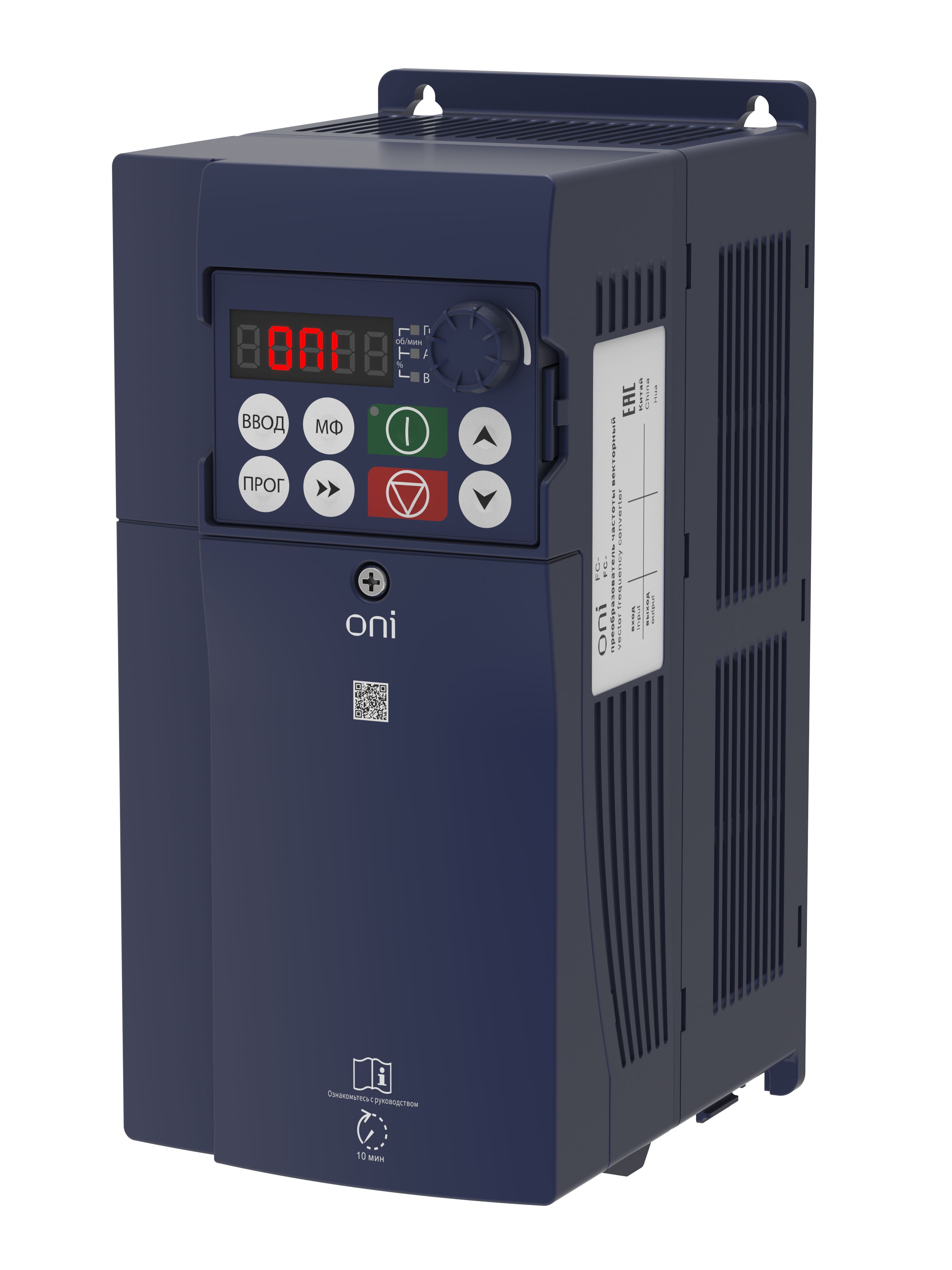IEK ONI Преобразователь частоты FC-230 3Ф 380В 7,5кВт 17А встроенный тормозной модуль. фото
