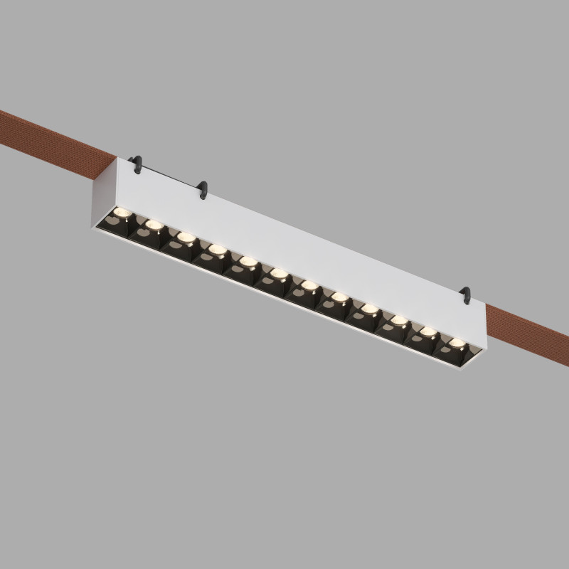 Denkirs DK55701-WB Трековый светильник Belty Grill со светодиодом L323mm H45mm 48V 12W 24° 3000K IP20 белый с черным алюминий фото