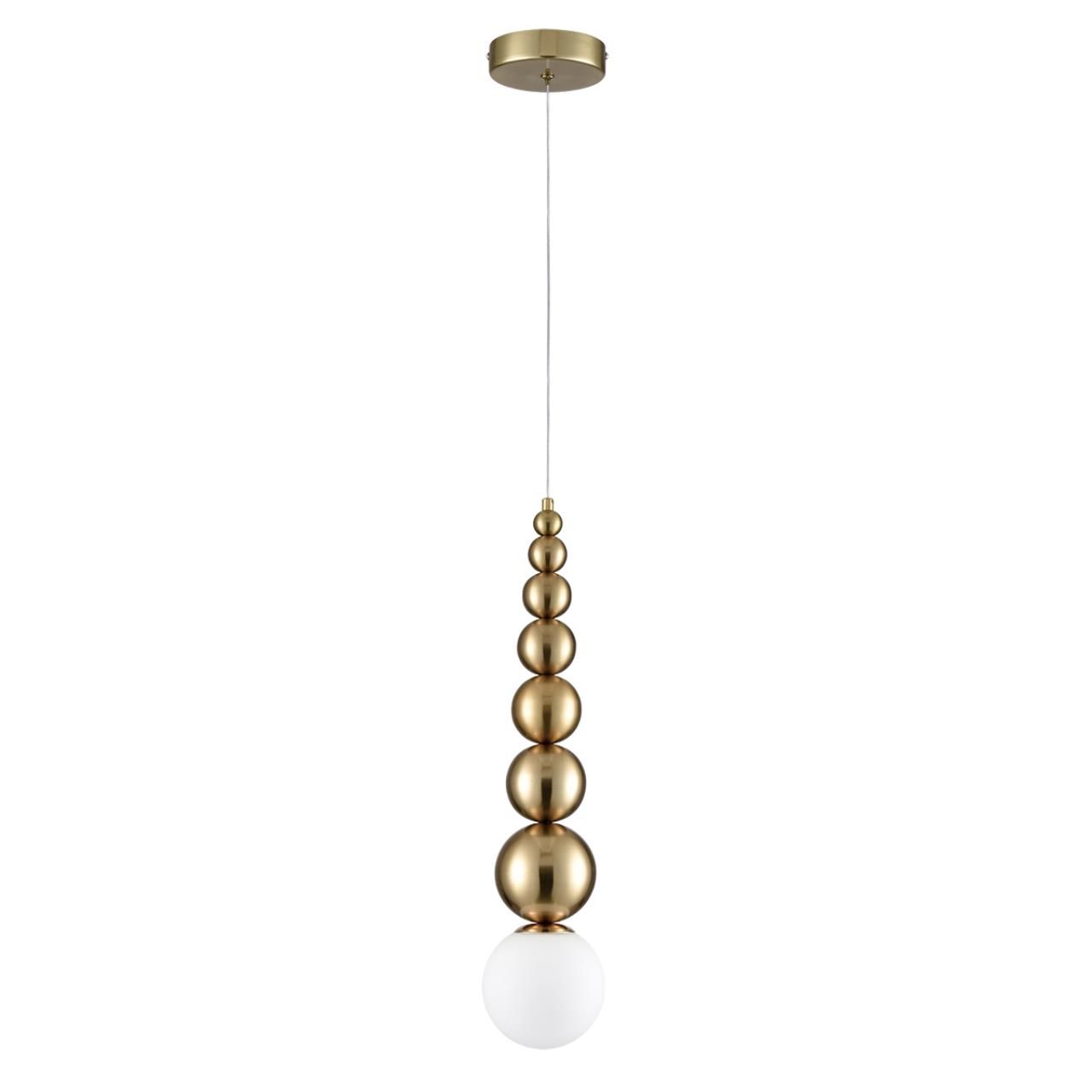 Lumion 8087/1A MODERNI LN24 золото/белый, металл/стекло Подвесной светильник G9 1*20W 220V SOLIDA фото