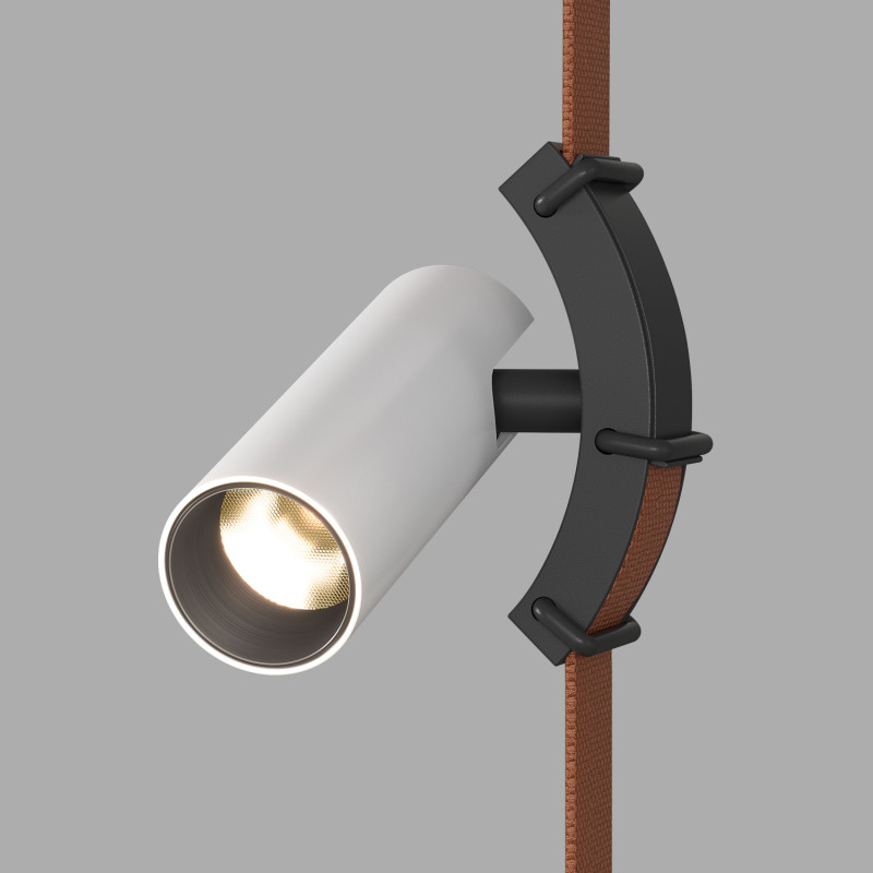 Denkirs DK5547-BW+BK Поворотный трековый светильник Belty Spot со светодиодом d35mm L127mm 48V 7W 30° 3000K IP20 белый с черным алюминий фото
