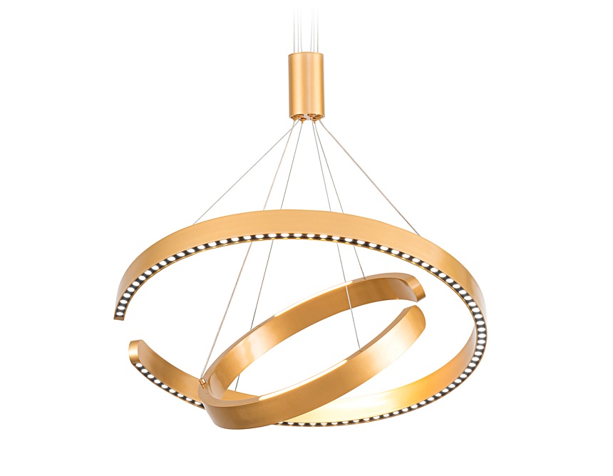 Ambrella Светильник подвесной светодиодный FL5885/2 GD золото 45W 3000K/4200K/6400K D600/400*1200 (без ПДУ) фото
