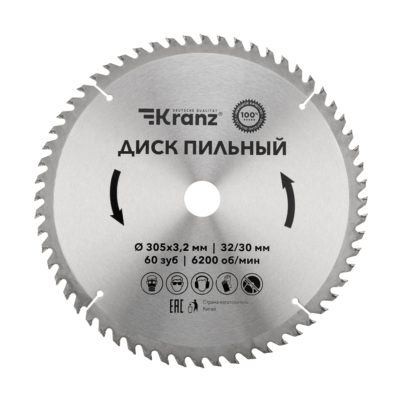 KRANZ Диск пильный 305 мм x 60 зуб x 32/30 мм фото