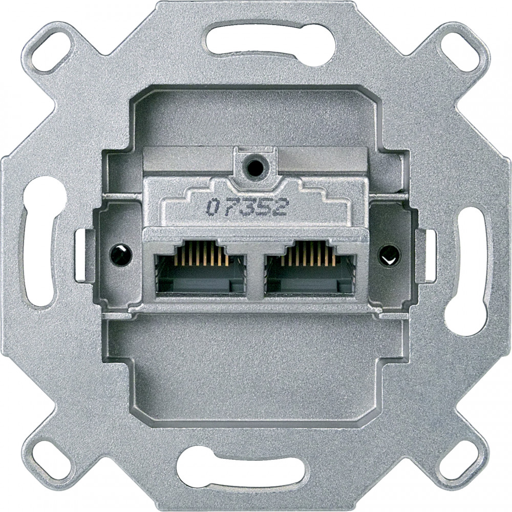 Schneider Electric Merten Механизм розетки компьютерной 2-ая наклонной RJ45 кат.6 фото