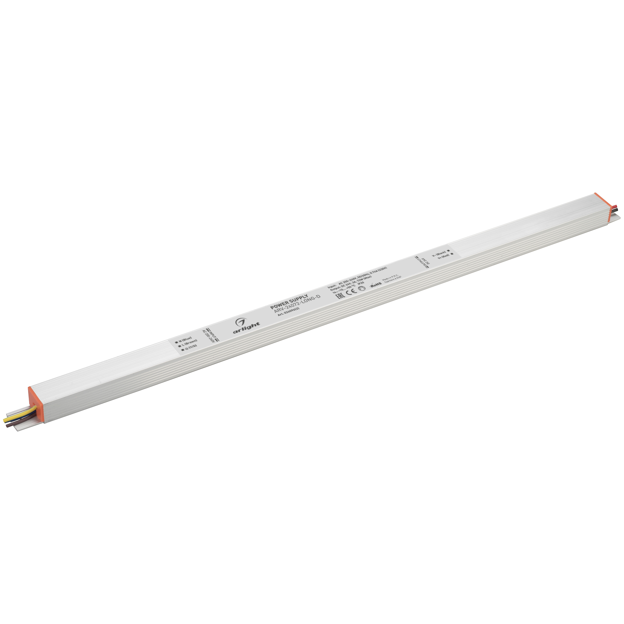 Arlight Блок питания ARV-24072-LONG-D (24V, 3A, 72W) (IP20 Металл, 3 года) фото