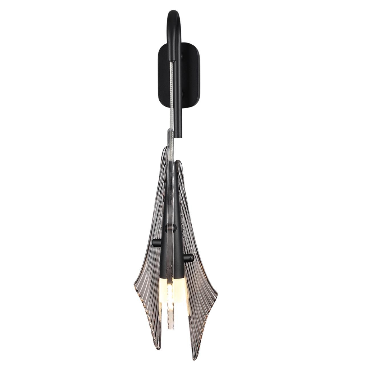 Odeon Light 5442/6WL L-VISION ODL_EX26 черный/дымчатый/металл/стекло/акрил Бра LED 6W 3000K 633Лм AFALINA фото