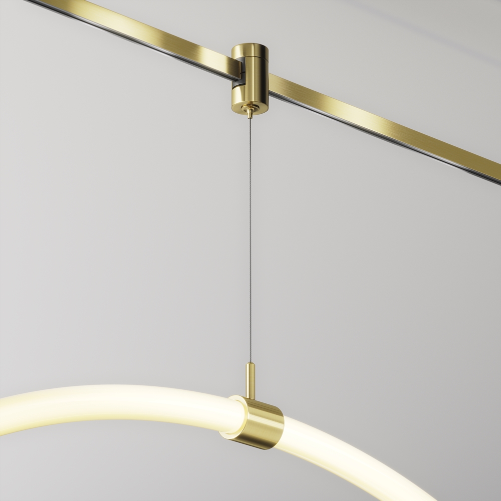 Maytoni Technical Коннектор с тросовым подвесом Tau в шинопровод Flarity латунь фото