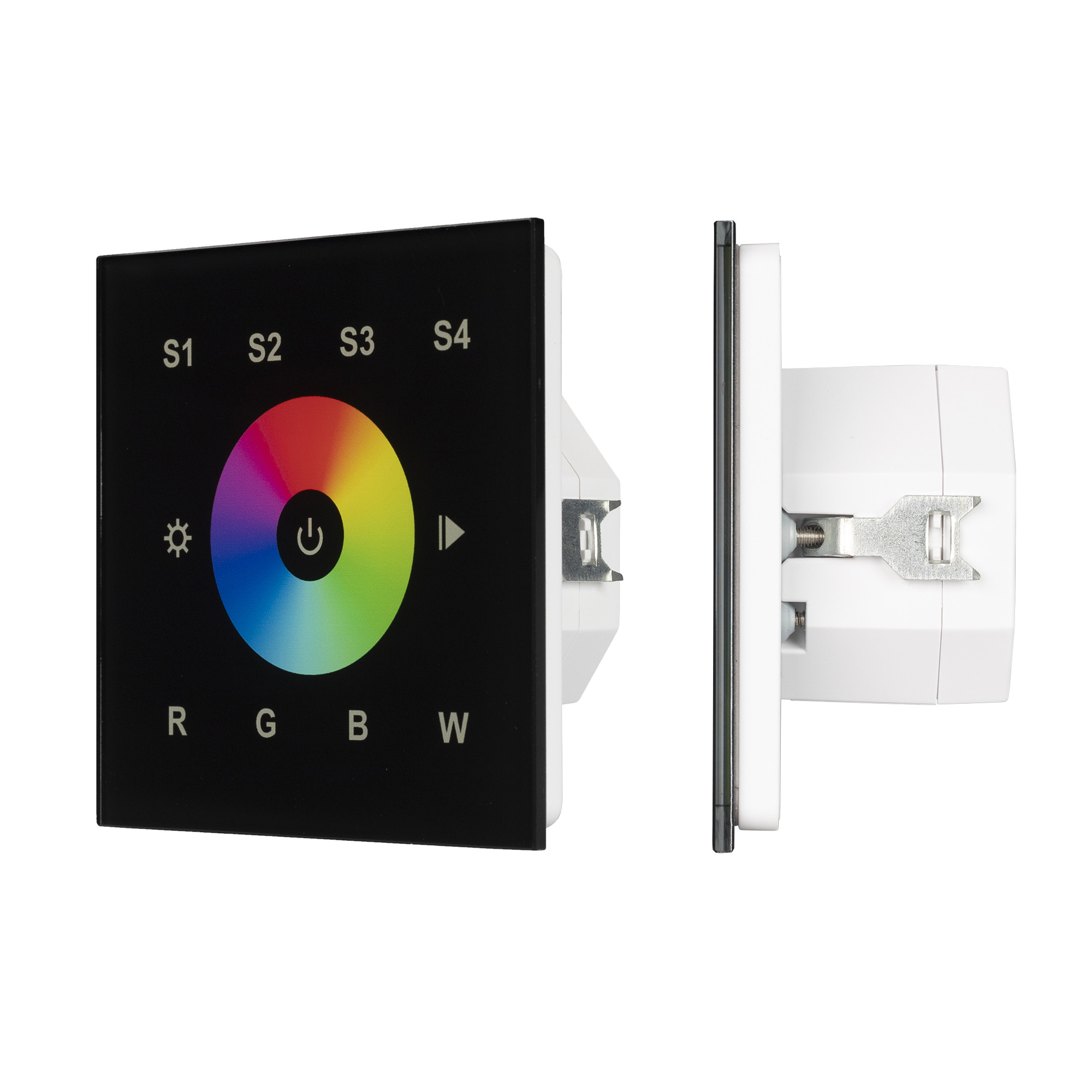 Arlight INTELLIGENT ARLIGHT Сенсорная панель DALI-901-11-1G-4SC-RGBW-DT8-IN Black (BUS/230V) (IARL, IP20 Пластик, 3 года) фото