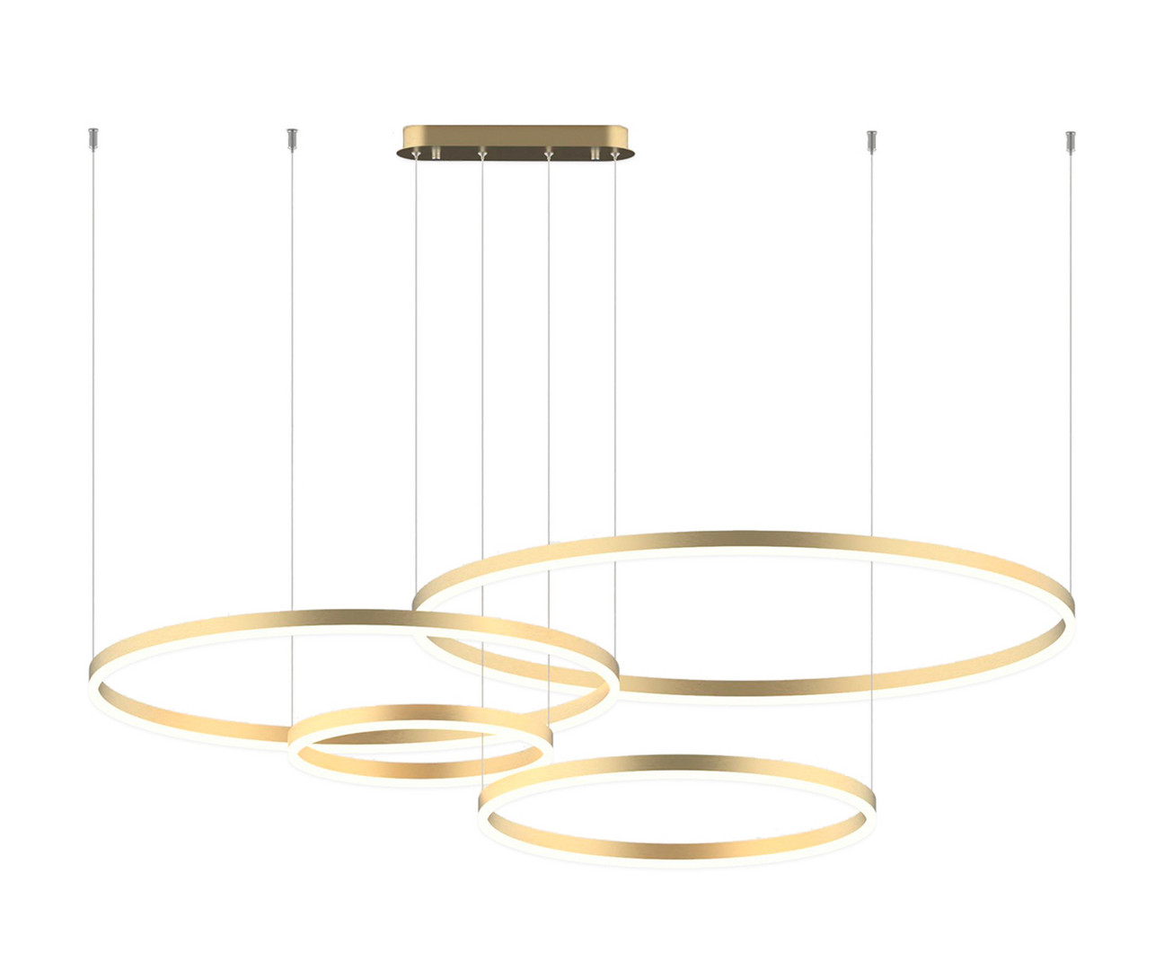 Kink Light 08204,36PA(3000K) Подвес Тор латунь w150*100 (d40+60+80+100) h150 Led 168W (3000K) диммируемый с пультом ДУ фото
