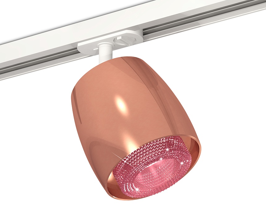 Ambrella Комплект трекового светильника с композитным хрусталем XT1144010 PPG/PI/SWH золото розовое полированное/розовый/белый песок MR16 GU5.3 (A2536 фото