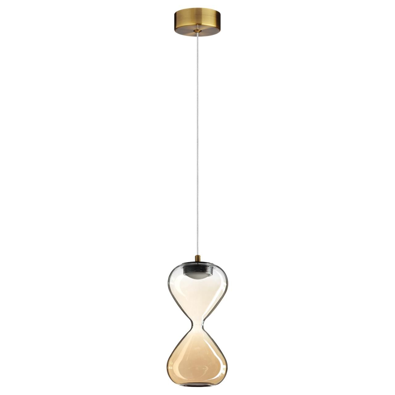 Odeon Light 5093/4L PENDANT ODL25 415 античн.бронза/прозрачн./янтарный градиент/металл/стекло Подвес LED 4W 4000K 388Лм GLESSI фото