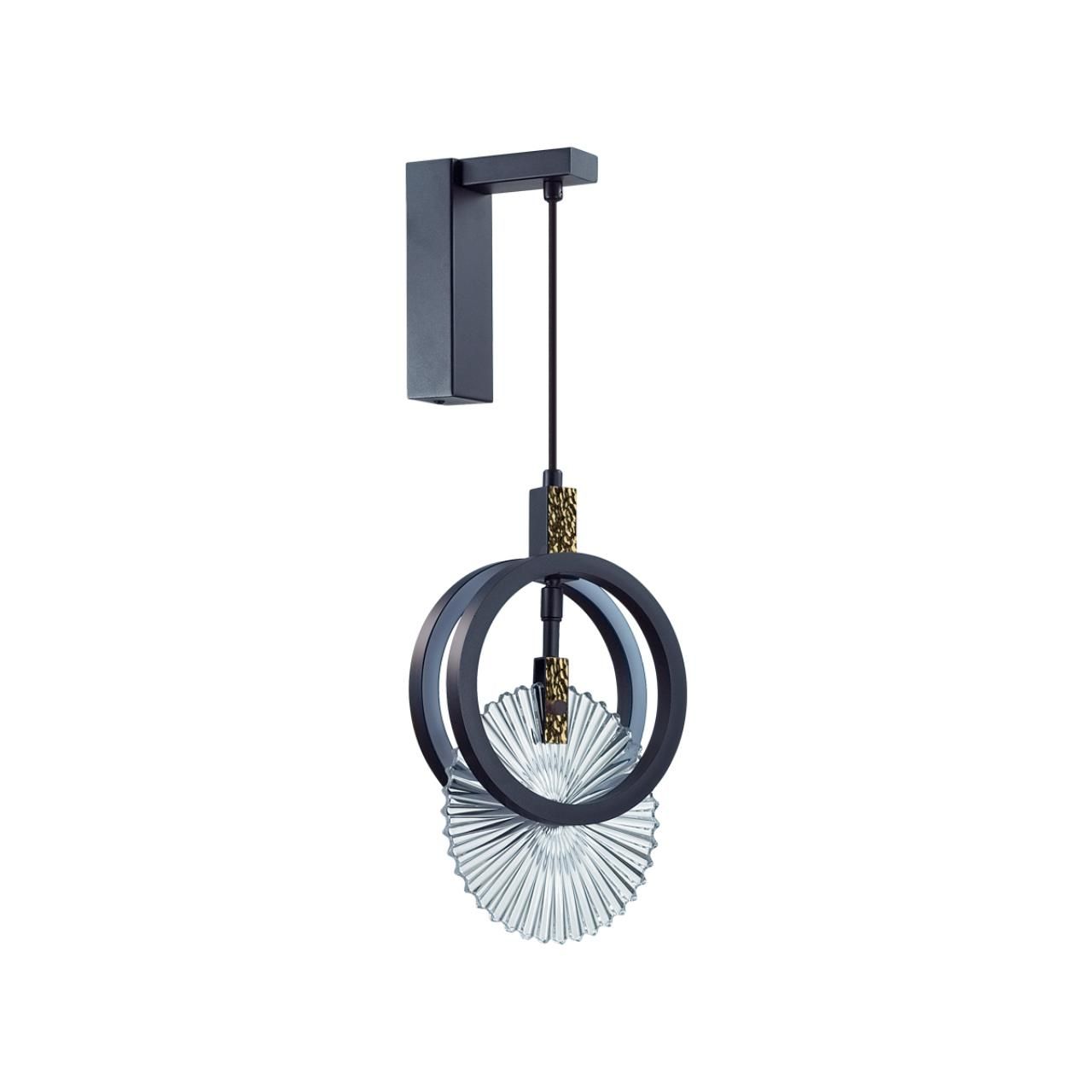 Odeon Light 5421/17WL HIGHTECH ODL_EX25 черный/золото/металл/стекло Настенный светильник LED 17W 3000K 986Лм MERCURY фото