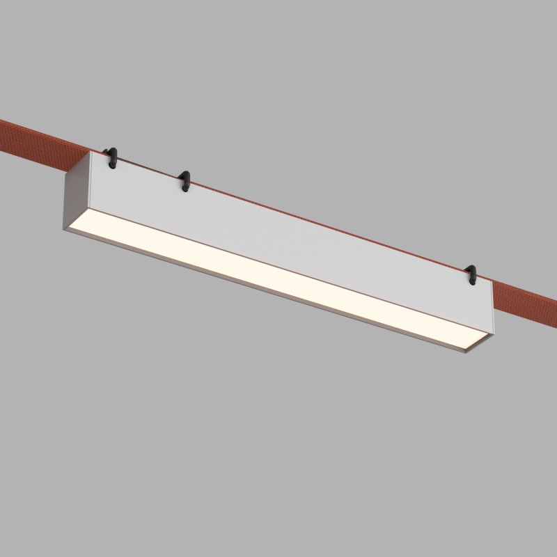 Denkirs DK5575-WH Трековый светильник Belty Linear со светодиодом L323mm H45mm 48V 12W 120° 3000K IP20 белый алюминий фото