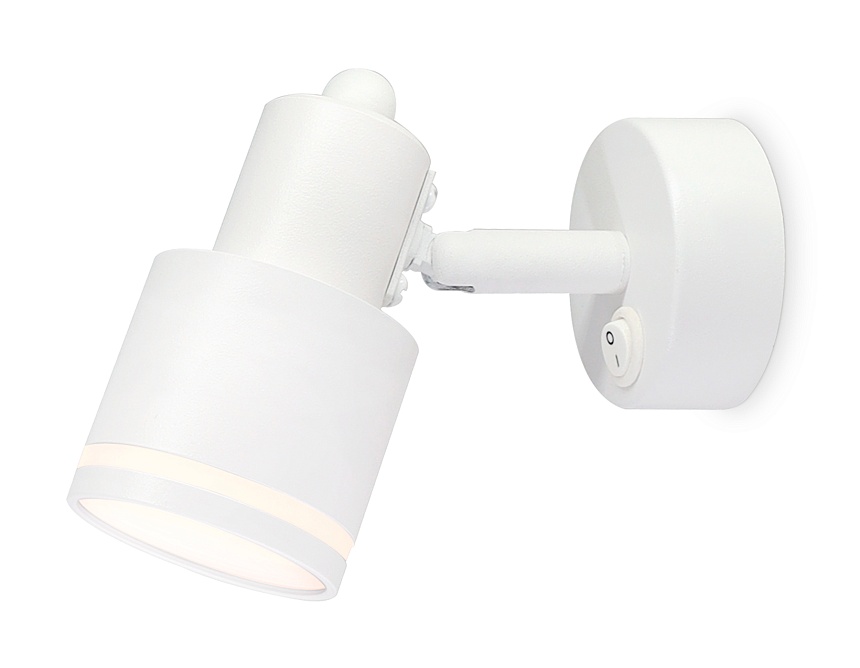 Ambrella Накладной поворотный спот с выключателем TA1281 WH белый GU10 max 12W 100*55*132 фото