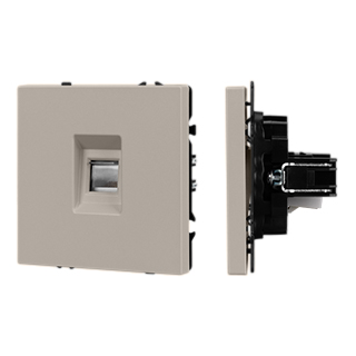 Arlight NOBE Розетка компьютерная софт-тач кашемир SCT-MPC1-SFPL-CA (RJ-45, CAT6) (-) фото