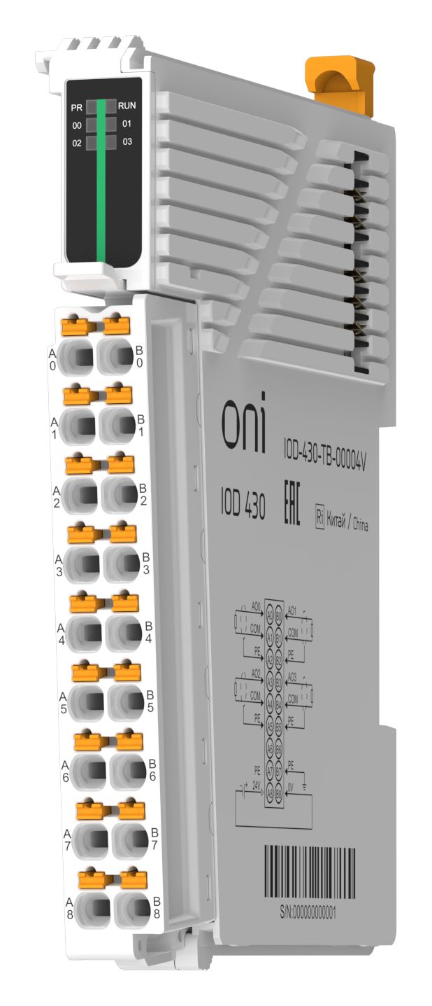 IEK ONI IOD 430 Модуль аналогового вывода 4 сигнала напряжения. фото