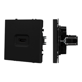 Arlight Механизм HDMI розетки SCT-NOBE-MHD1-SFPL-BK (Черный оникс) фото