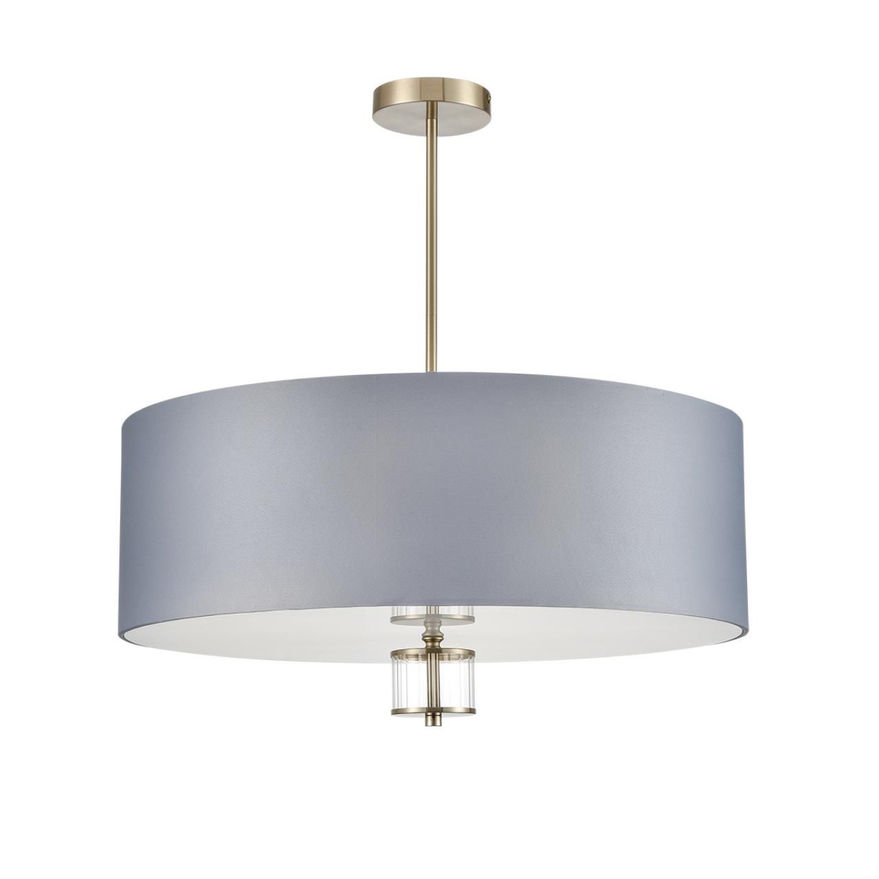 Lumion 8108/7C MODERNI LN25 латунь титаниум/серый, металл/текстиль/стекло Люстра потолочная E14 7*40W 220V DAMONA фото