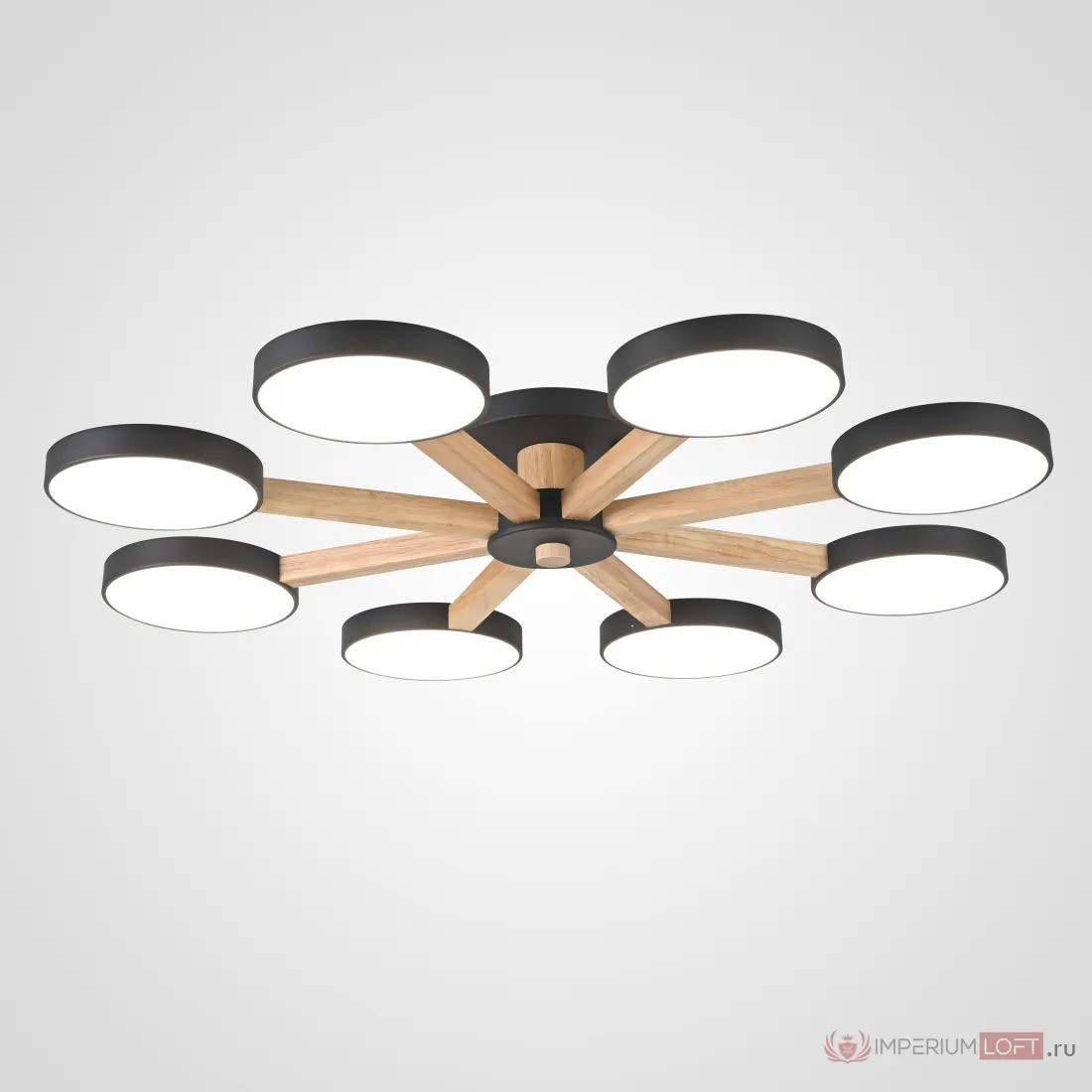 ImperiumLoft Потолочная люстра TURNA 8 Black фото