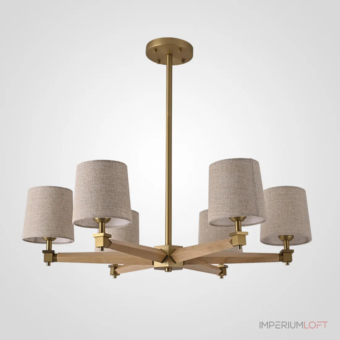 ImperiumLoft Люстра Jorgenson D85 Beige/Light wood фото