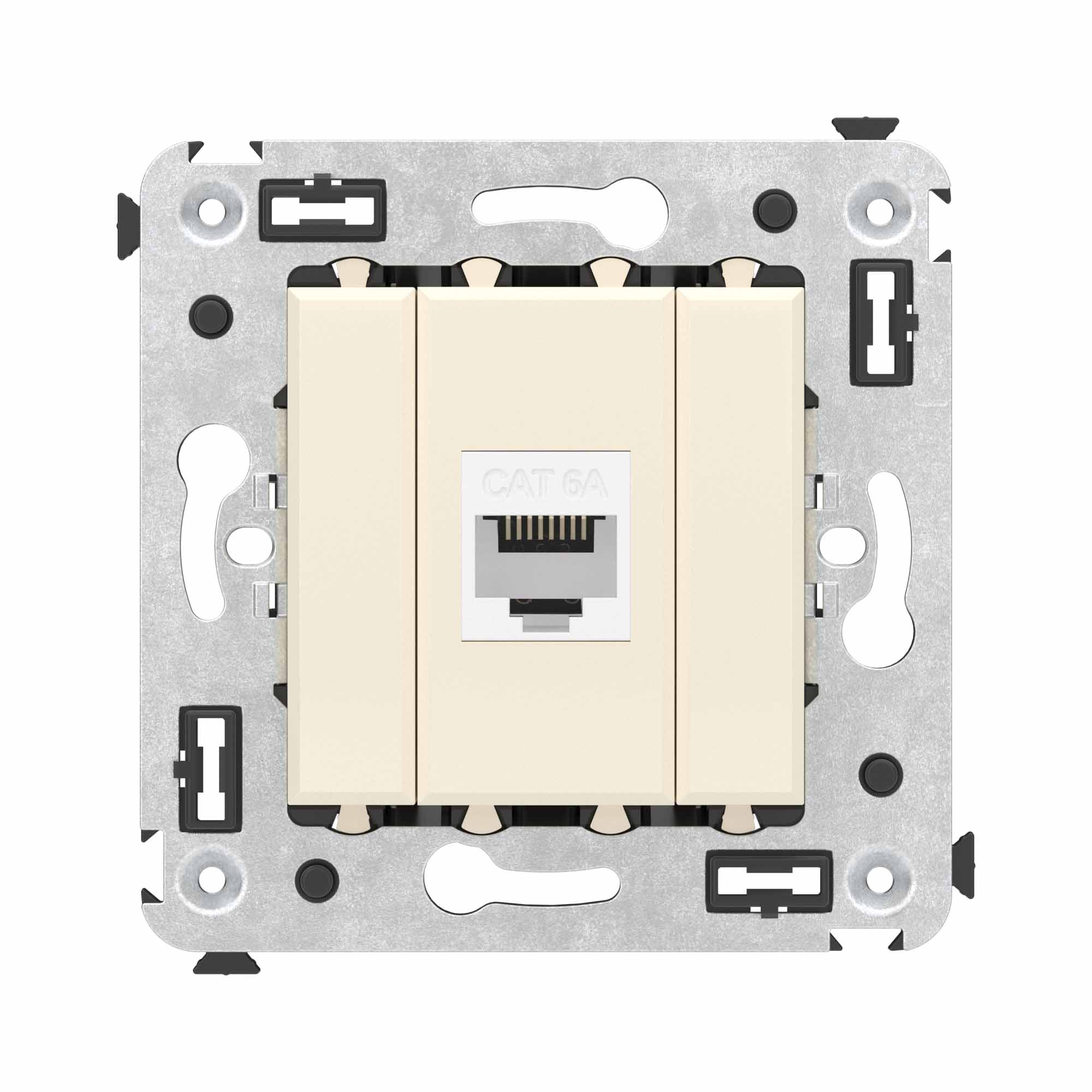 DKC Avanti Компьютерная розетка RJ-45 без шторки в стену, кат.6А одинарная, 