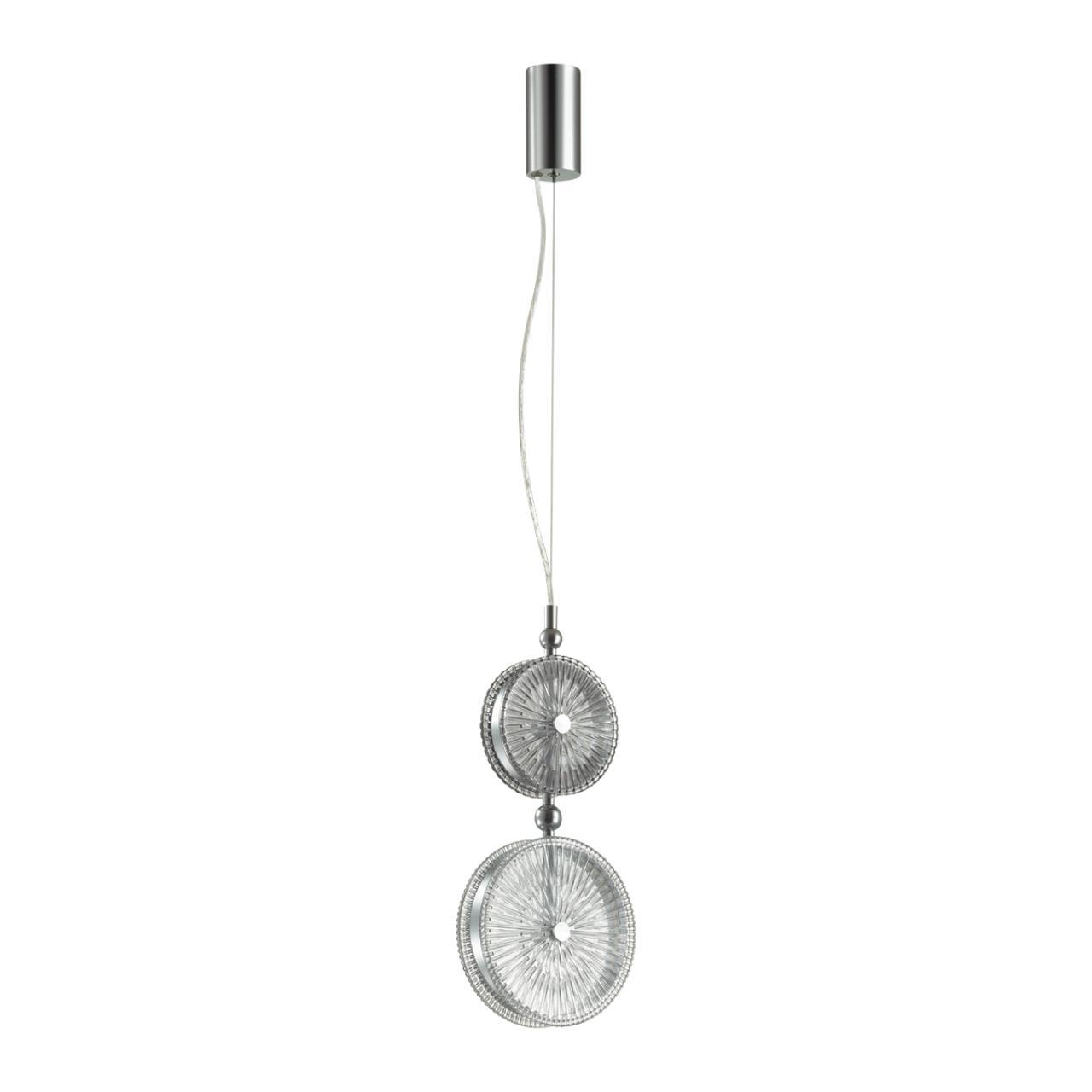Odeon Light 5416/13LA L-VISION ODL_EX23 10 хром/серый/св.серый металл/стекло Подвес LED 13W 4000K CARAMELLA фото