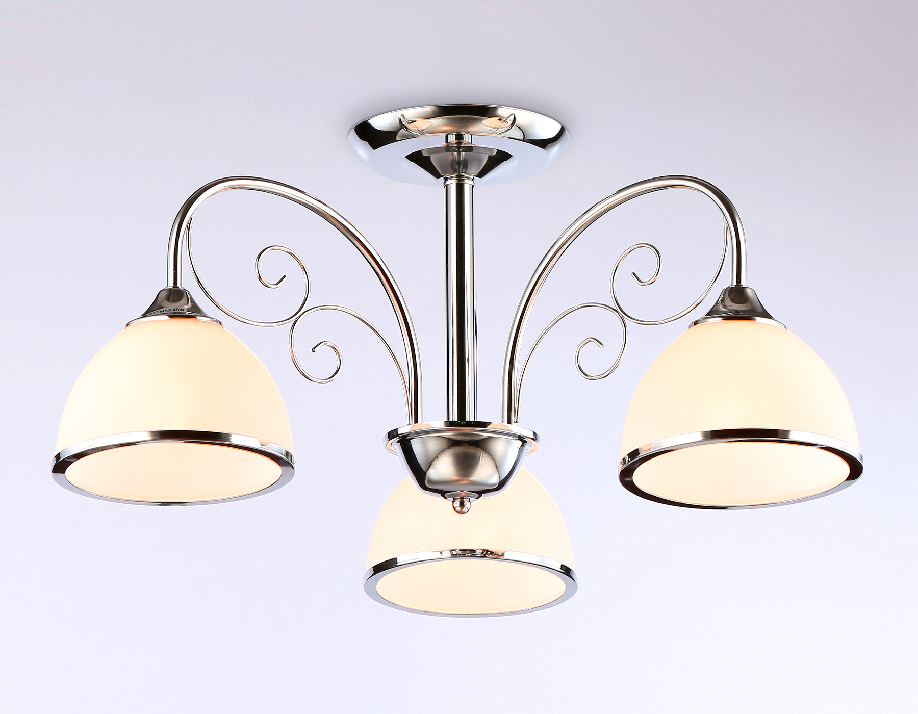 Ambrella Подвесная люстра TR3181/3 CH/FR хром/белый матовый E27/3 max 40W D585*285 фото