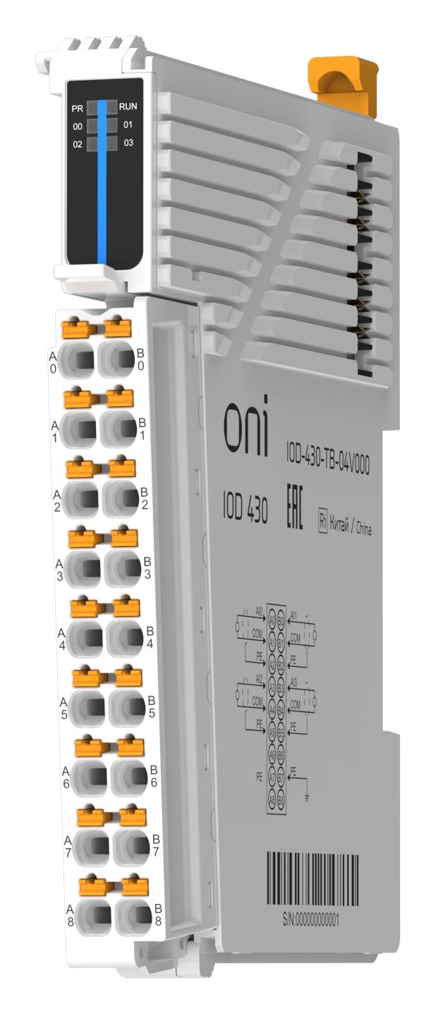 IEK ONI IOD 430 Модуль аналогового ввода 4 сигнала напряжения. фото