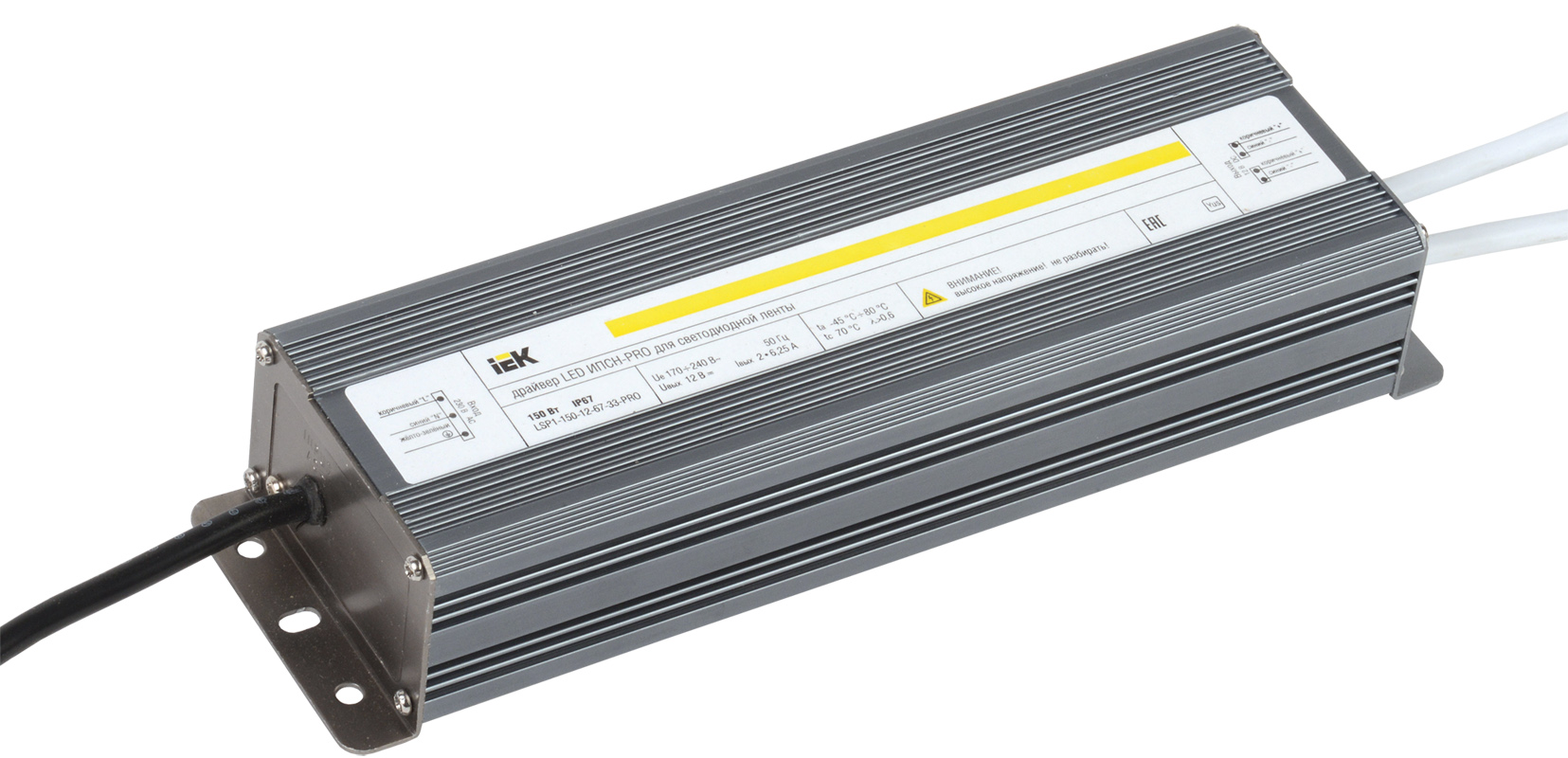 IEK Драйвер LED ИПСН-PRO 150Вт 12 В блок- шнуры IP67 фото