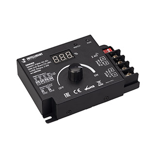 INTELLIGENT ARLIGHT Диммер SMART-PWM-101-83-DIM-SUF Black (12-48V, 1x20A, Rotary, 2.4G) (IARL, IP20 Металл, 5 лет) фото