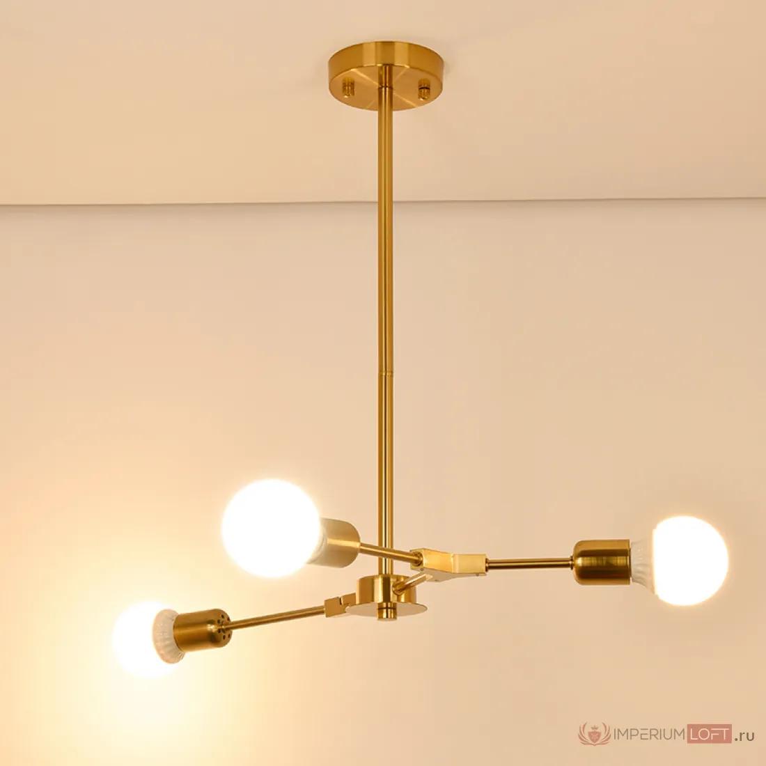 ImperiumLoft Люстра на штанге LATE D55 Gold фото