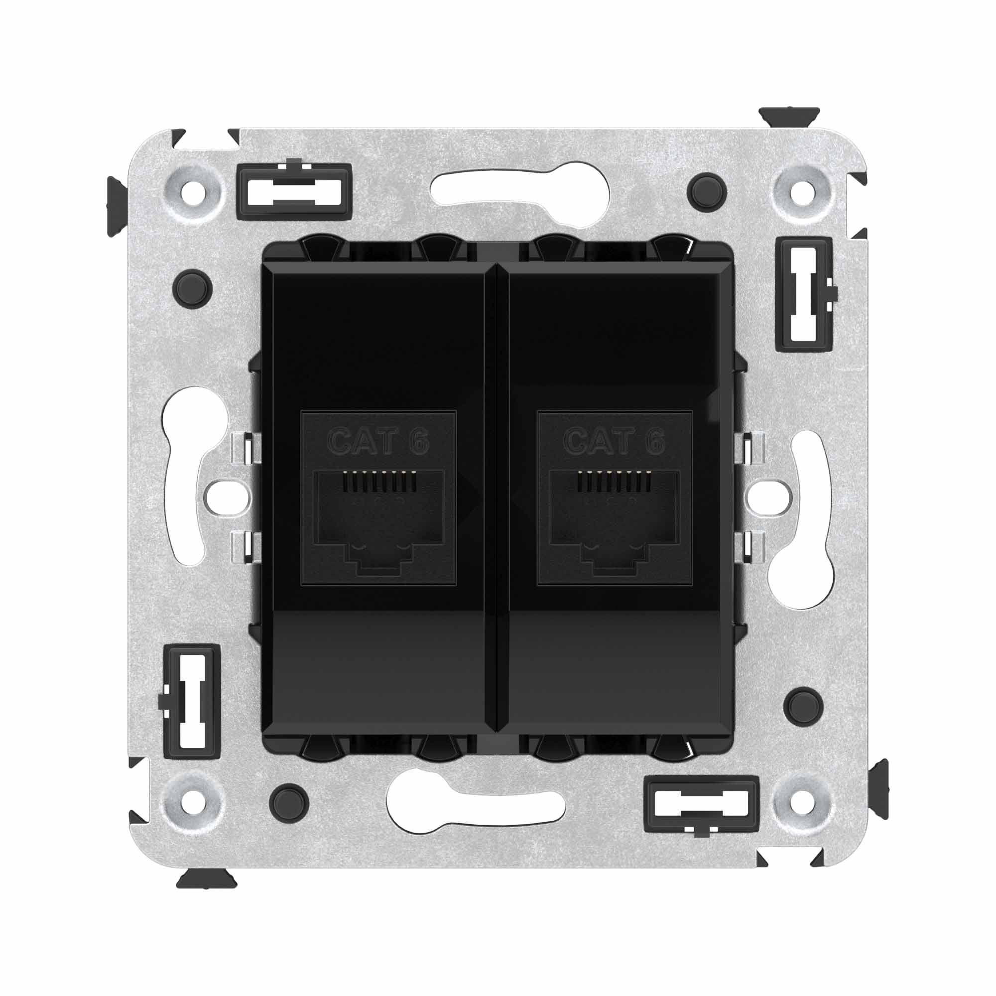 DKC Avanti Компьютерная розетка RJ-45 без шторки в стену, кат.6 двойная, 