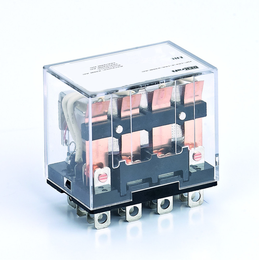 Dekraft Промежуточное реле 4 конт. с LED инд. 10А 220В DC ПР-102 фото
