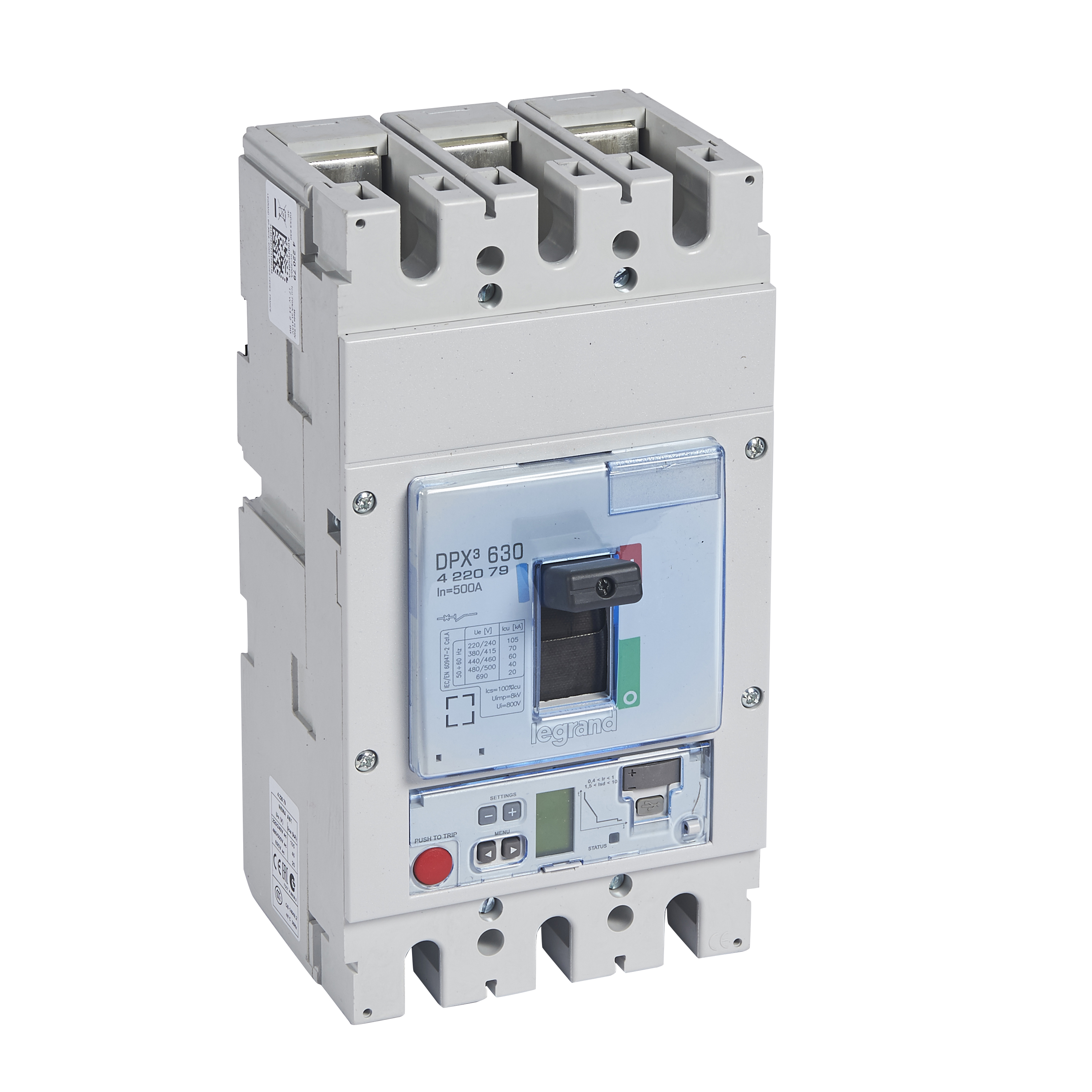 Legrand DPX3 630 Автоматический выключатель 3P 500А 70kA/эл.расц.S2. фото
