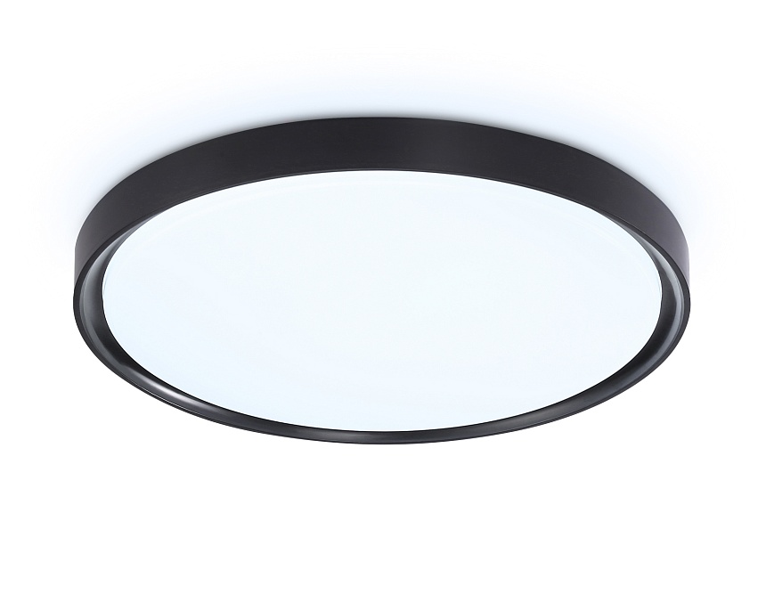 Ambrella Потолочный светодиодный светильник FZ1248 BK черный IP54 30W 5000K D380*60 (Без ПДУ) фото