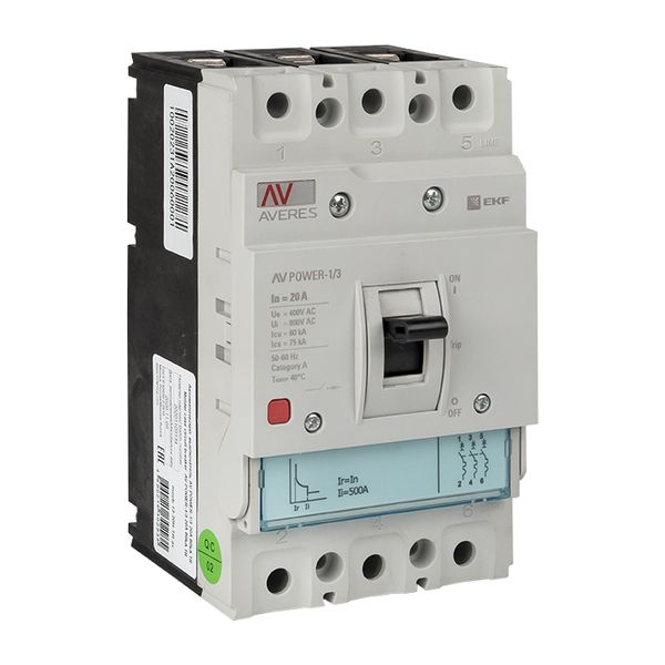 EKF Выключатель автоматический в литом корпусе AV-POWER-1/3 20А 80кА TR фото