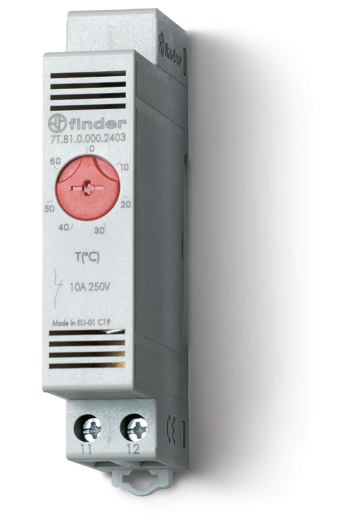 Finder Термостат модульный промышленный NC контакт, диапазон температур (-20 … +40) °C фото
