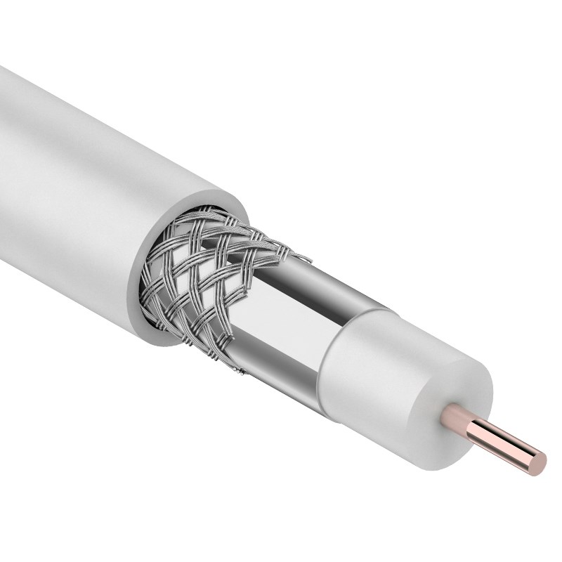 PROconnect Кабель RG-6U, (48%), 75 Ом, 50м., белый фото