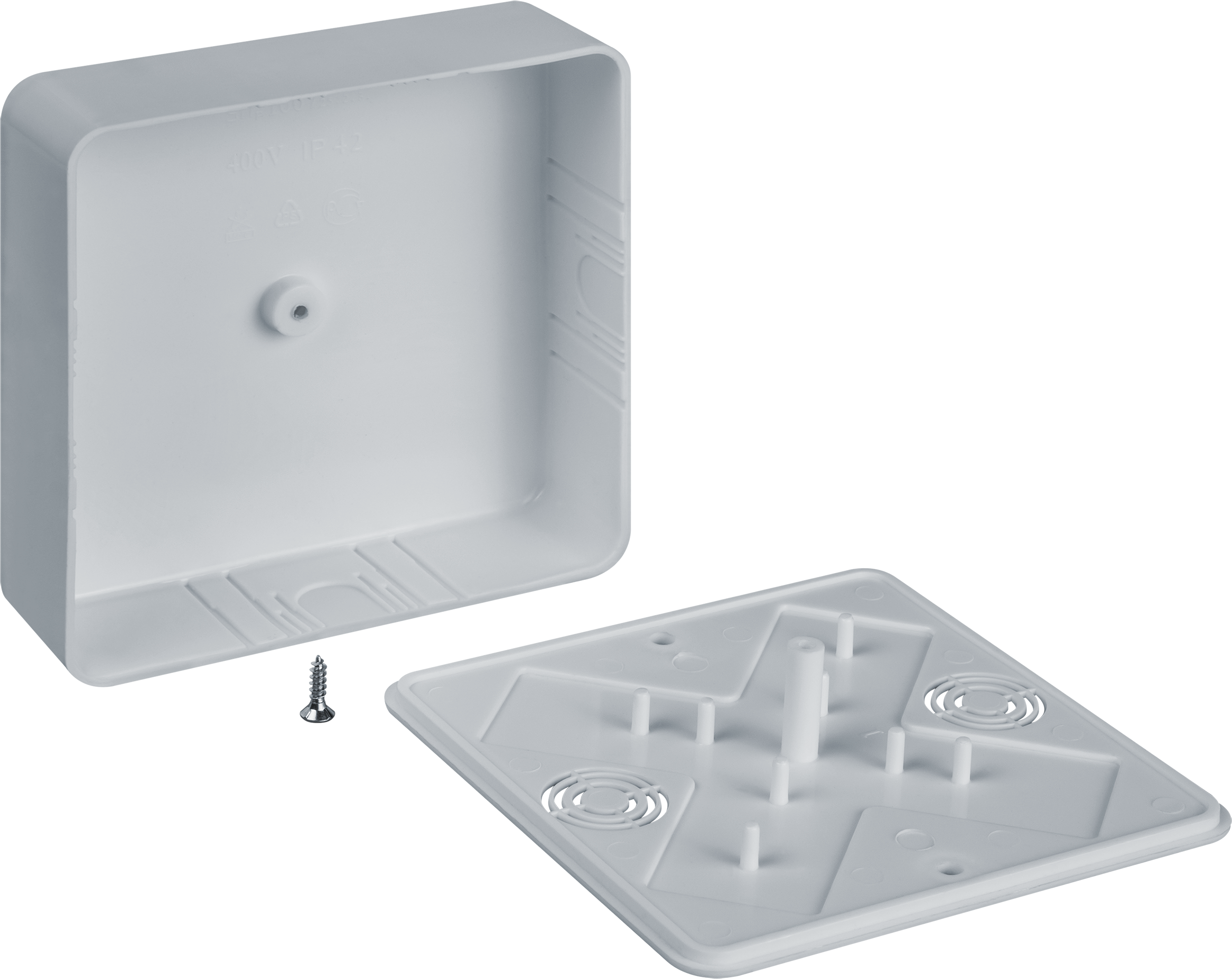 Коробка Navigator NSS-DB-100-100-25-4-WH распаячная открытого монтажа (35/1/1)