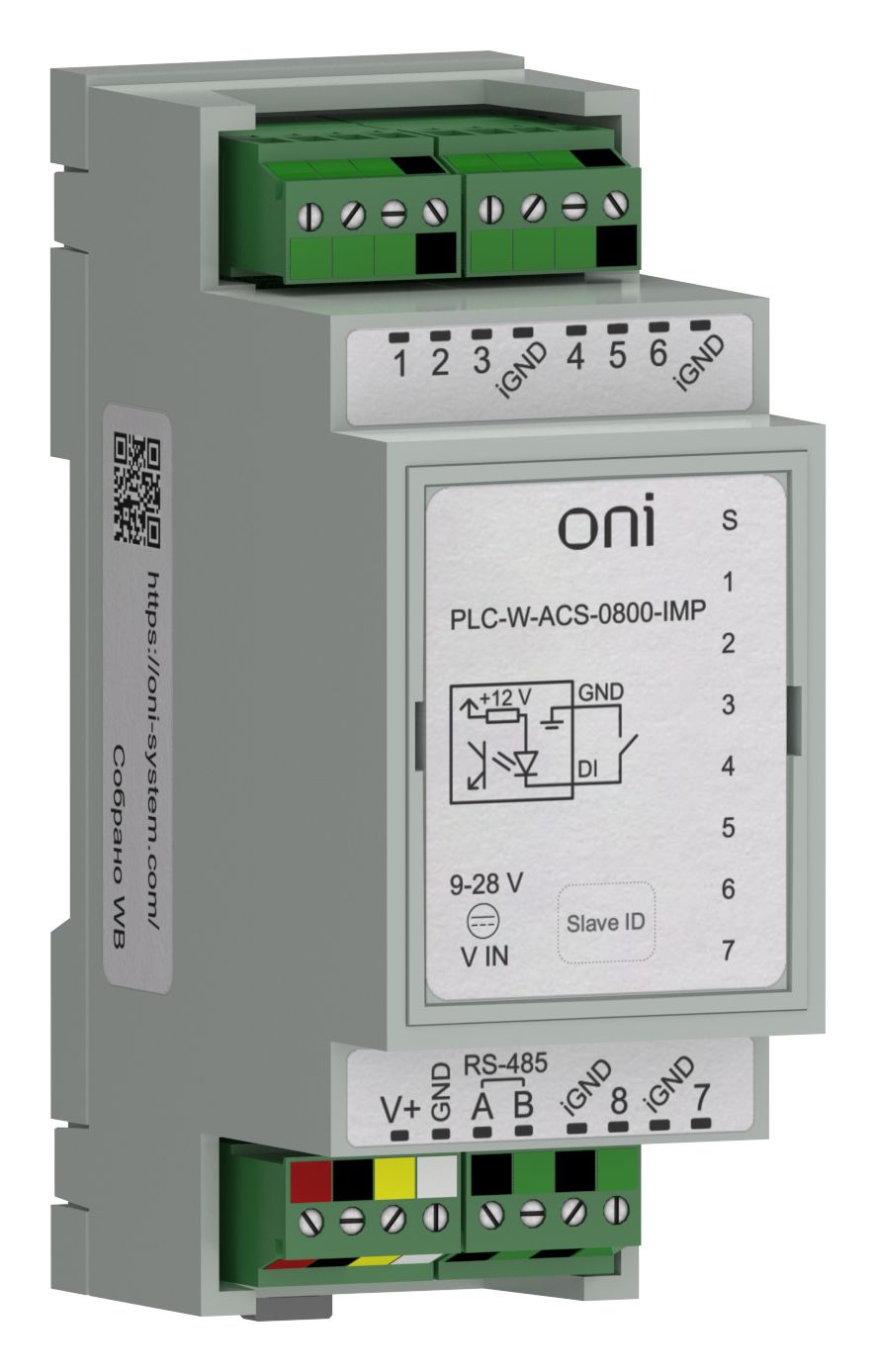 ONI ПЛК W. Расширение вх/вых по Modbus RTU 8 DI фото