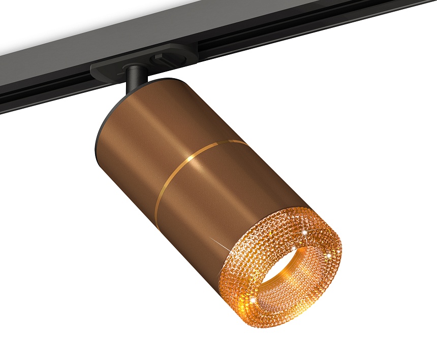 Ambrella Комплект трекового светильника с композитным хрусталем XT7404003 SCF/PYG/CF/SBK кофе песок/золото желтое полированное/кофе/черный песок MR16 фото