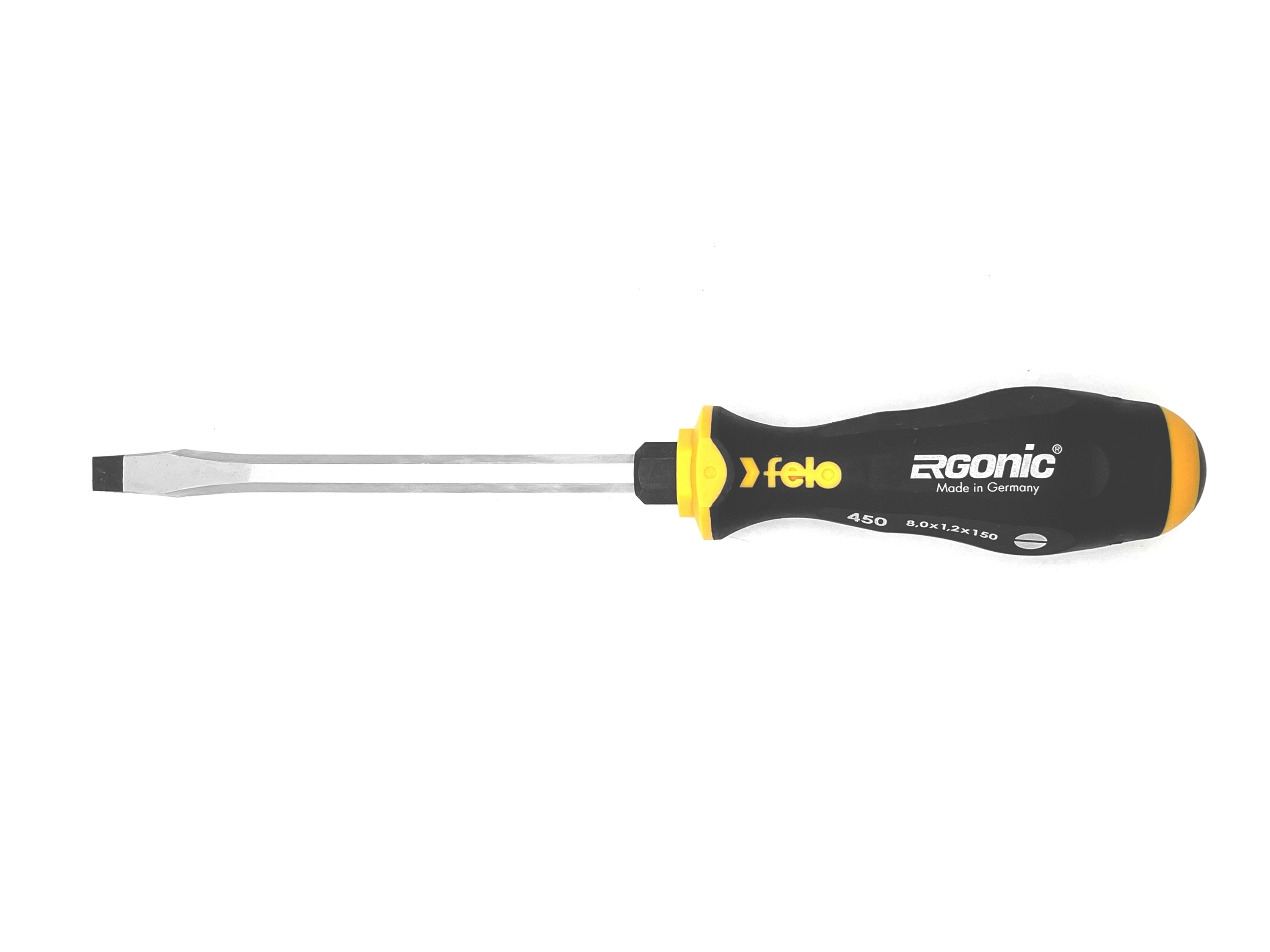 Felo Отвертка плоская шлицевая ударная Ergonic 8,0X1,2X150 45008040 фото