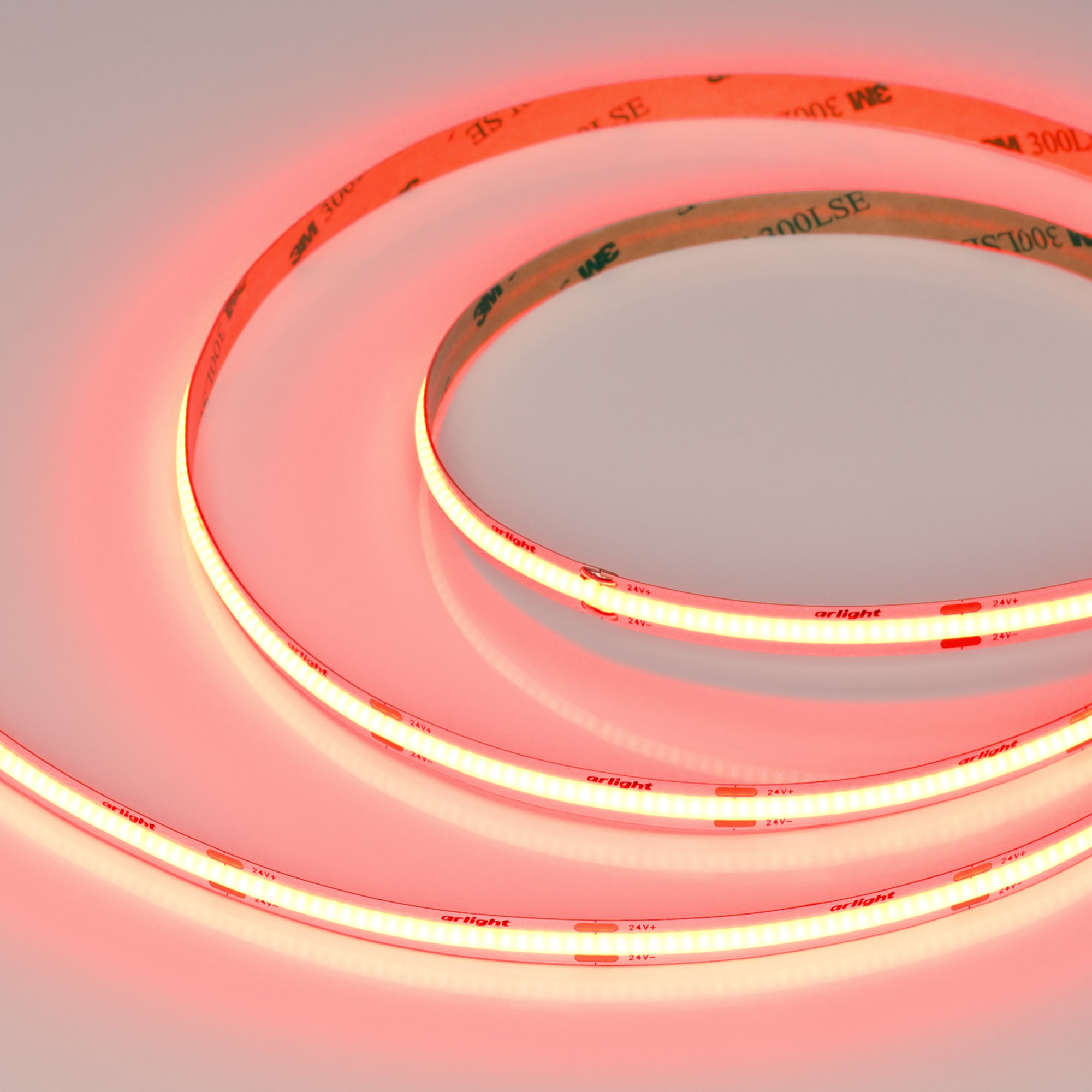 Лента COB-X480-8mm 24V Red (8 W/m, IP20, 5m) (Arlight, -) фото