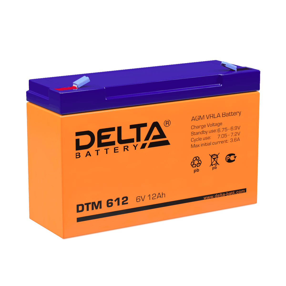 Delta Аккумуляторная батарея DTM 612 (6V/12Ah) фото