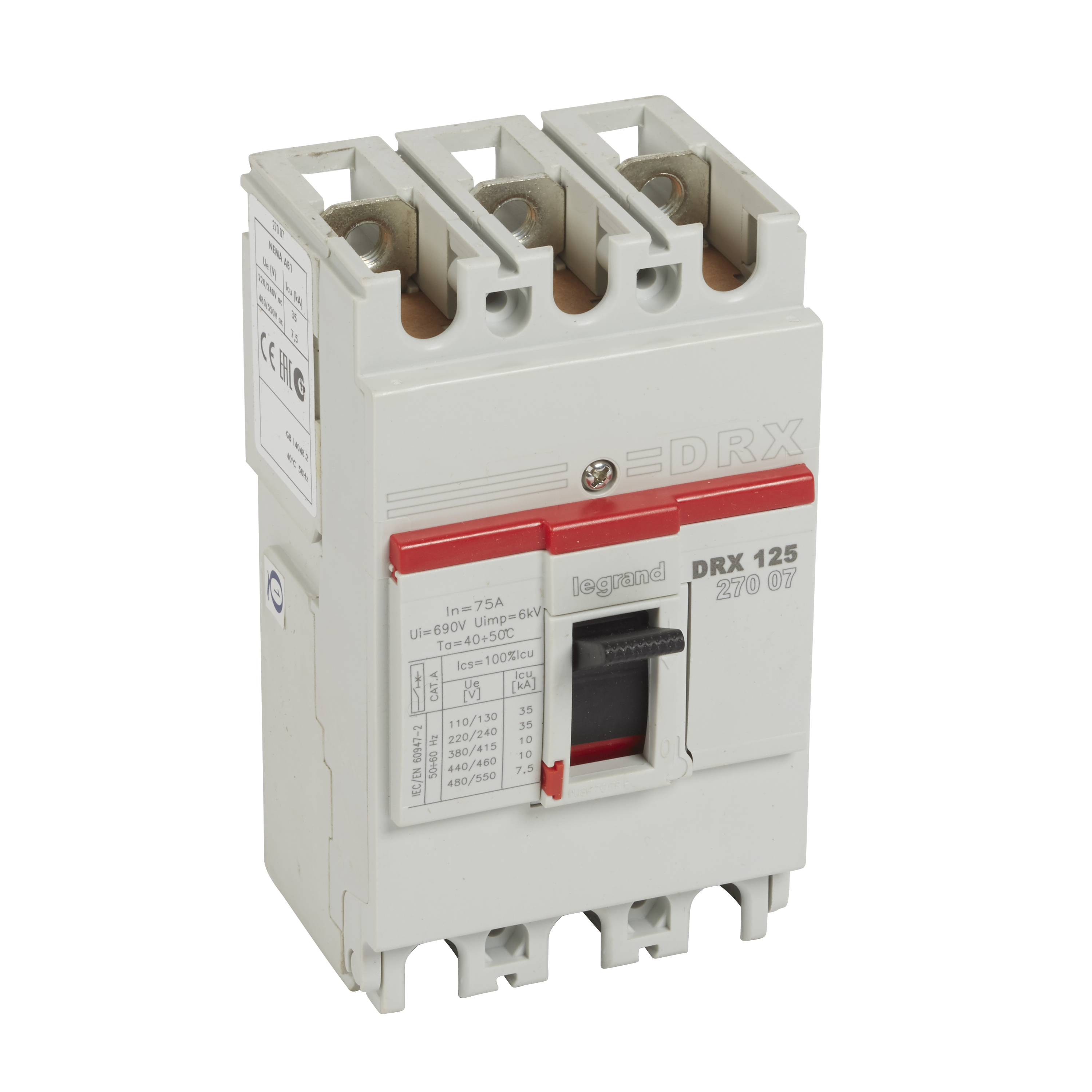 Legrand DRX125 фиксированный 3P 75А 10кА. фото